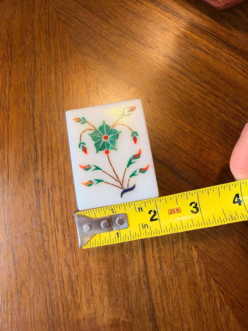 Handmade Marble Inlay Trinket Box - Picture 5 of 6